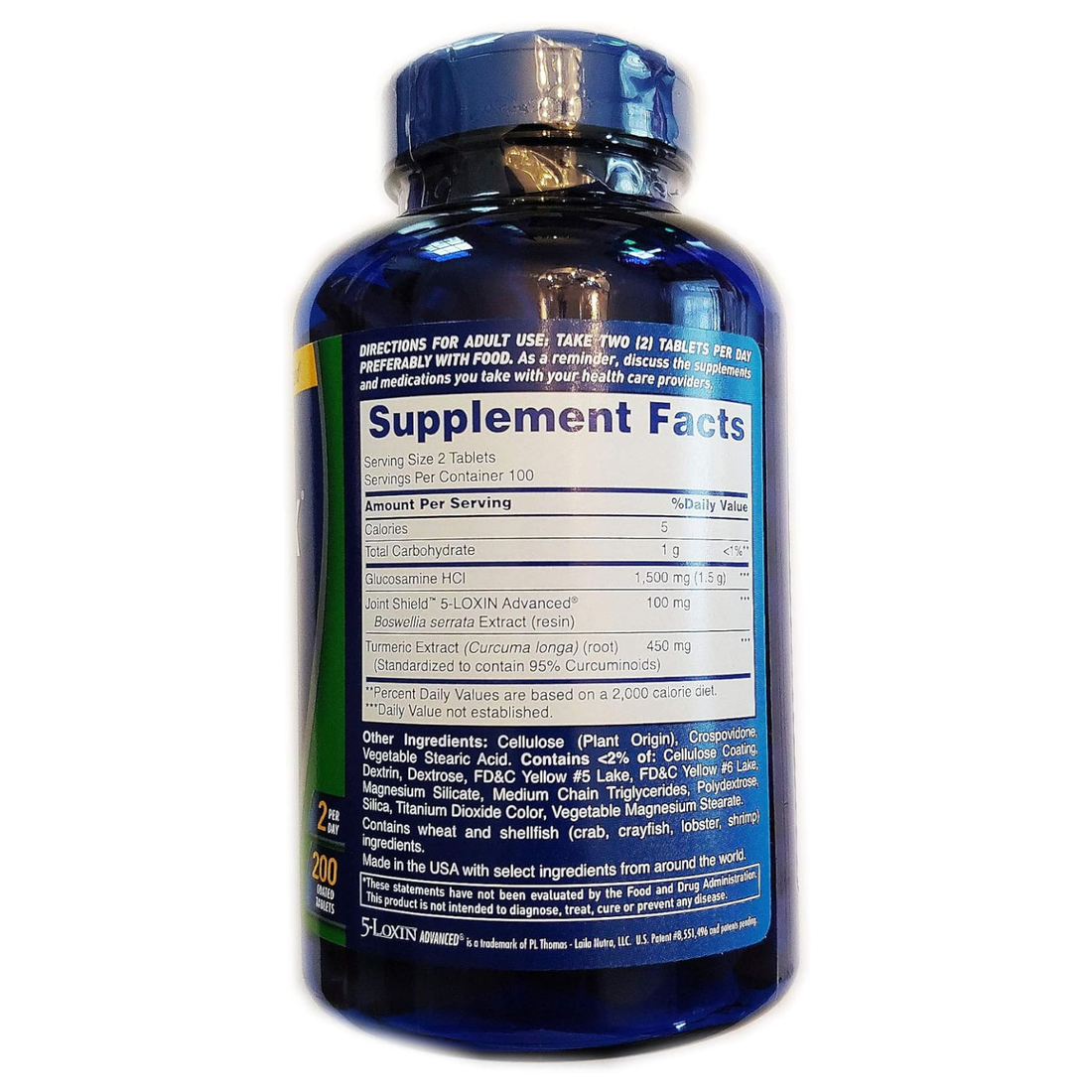 Osteo Bi-Flex, Triple Strength + Turmeric Joint Supplement -  200 Tablets 2 Pack